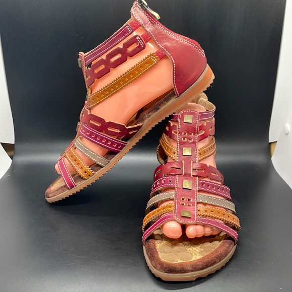 Spring Step Shoes - Spring Step L'artiste Gladiator Sandal Cut Outs size 39